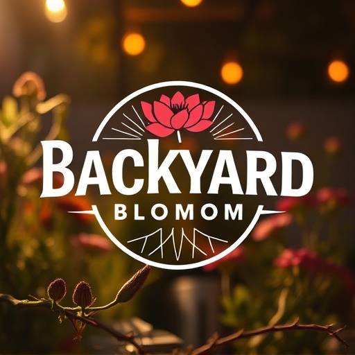 Logo for Backyard Bloom, a local indie band.